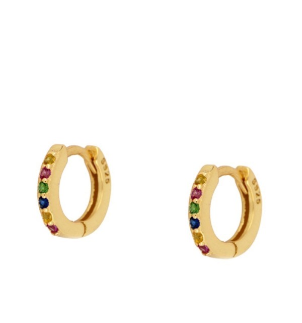 EARRING RAINBOW GOLD | Bymarta.es