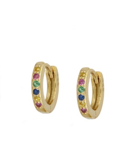 EARRING RAINBOW GOLD | Bymarta.es