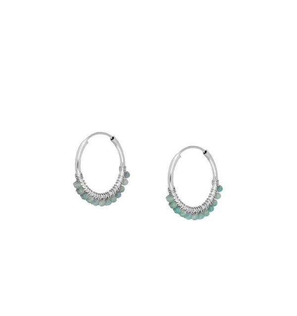 EARRING NÍOBE HOOPS SILVER | Bymarta.es