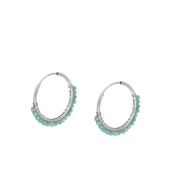 EARRING NÍOBE HOOPS SILVER | Bymarta.es