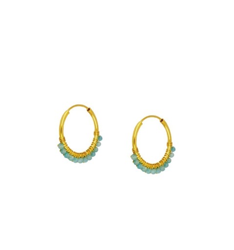 PENDIENTES NÍOBE HOOPS GOLD | Bymarta.es