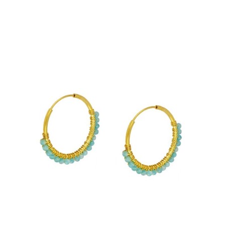 PENDIENTES NÍOBE HOOPS GOLD | Bymarta.es