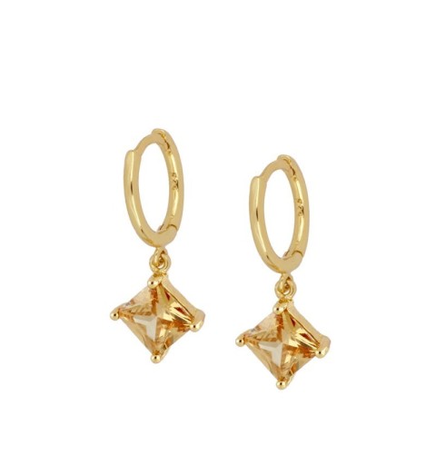 EARRING MARIEL CHAMPAGNE HOOPS GOLD | Bymarta.es 2