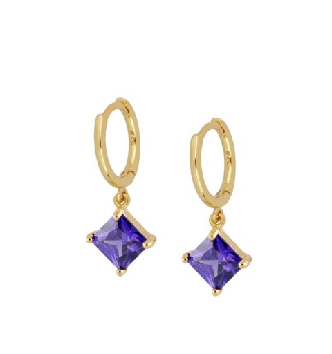 PENDIENTES MARIEL LILAC HOOPS GOLD | Bymarta.es 2