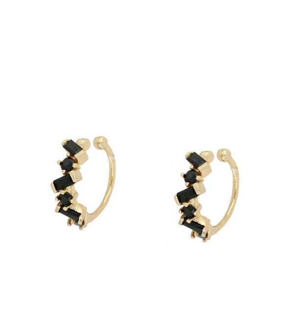 EAR CUFF IVONE BLACK GOLD | Bymarta.es