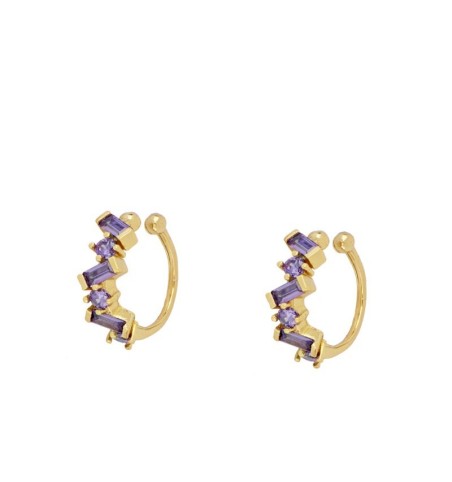 EAR CUFF IVONE LILAC GOLD | Bymarta.es