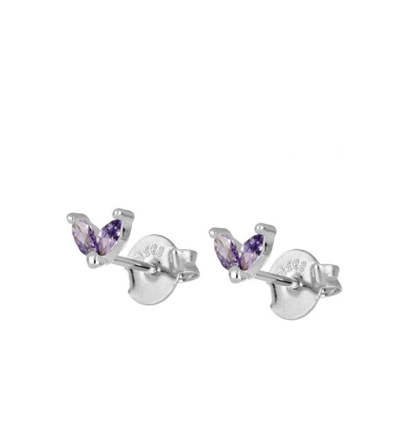 PENDIENTES CELIA LILAC SILVER | Bymarta.es