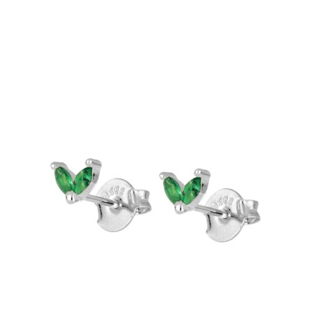 EARRING CELIA GREEN SILVER | Bymarta.es