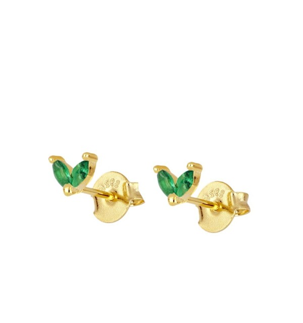 PENDIENTES CELIA GREEN MINIS GOLD | Bymarta.es