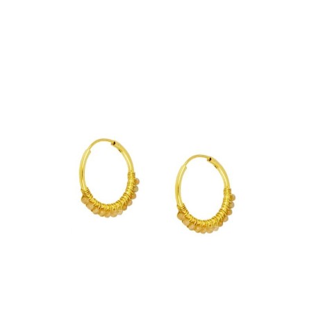 PENDIENTES PEACH HOOPS GOLD | Bymarta.es