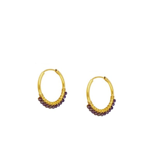 PENDIENTES AMAT HOOPS GOLD | Bymarta.es