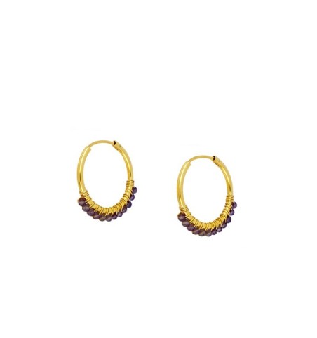 EARRING AMAT HOOPS GOLD | Bymarta.es