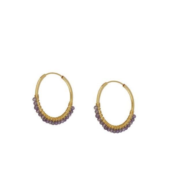 EARRING AMAT HOOPS GOLD | Bymarta.es