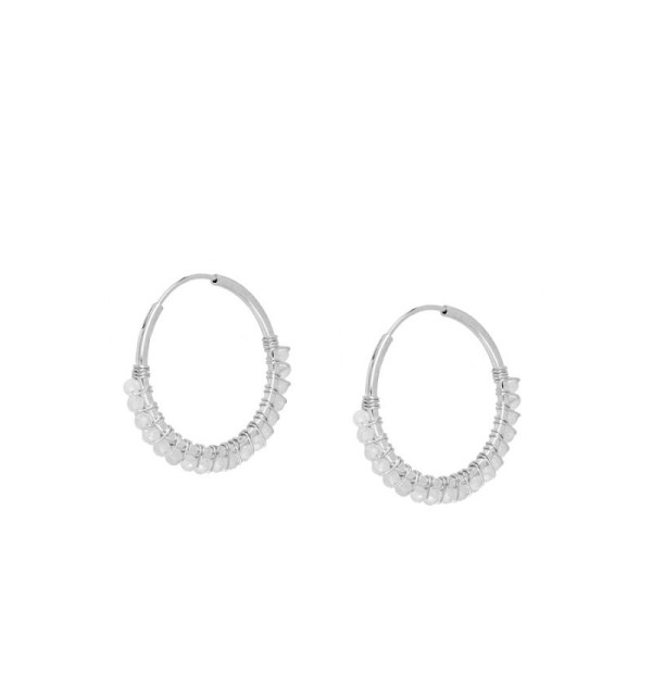 PENDIENTES BINI HOOPS SILVER | Bymarta.es