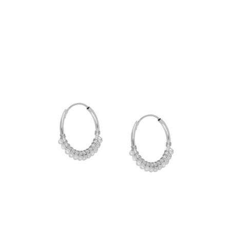 EARRING BINI HOOPS SILVER | Bymarta.es