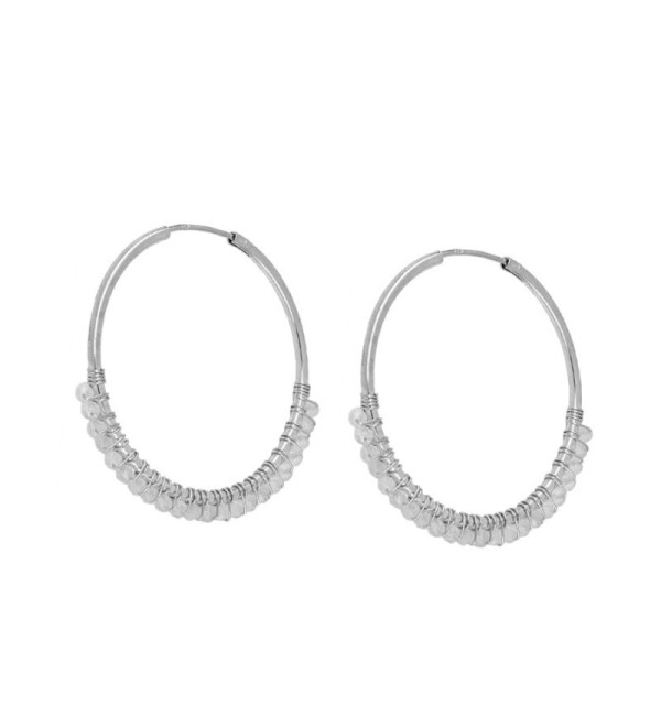 PENDIENTES BINI HOOPS SILVER | Bymarta.es