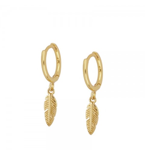 FEATHER HOOPS GOLD