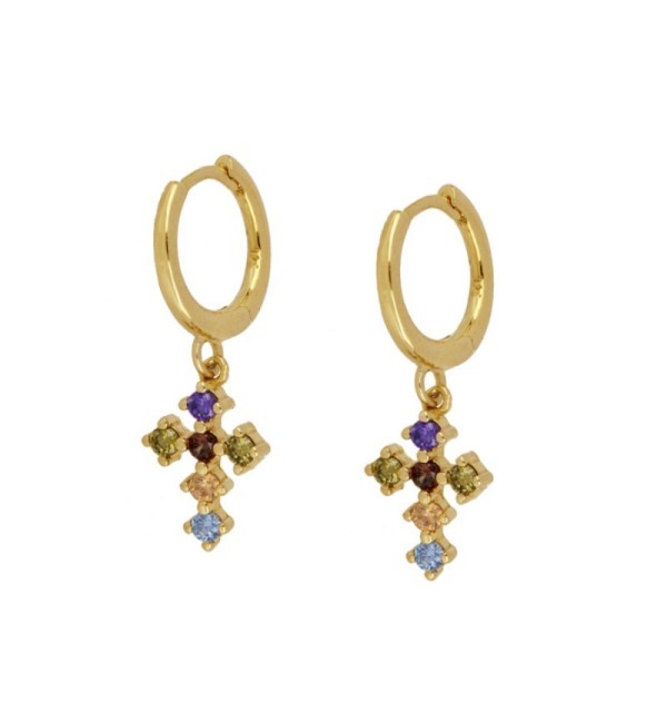 EARRING RAJAB HOOPS GOLD | Bymarta.es