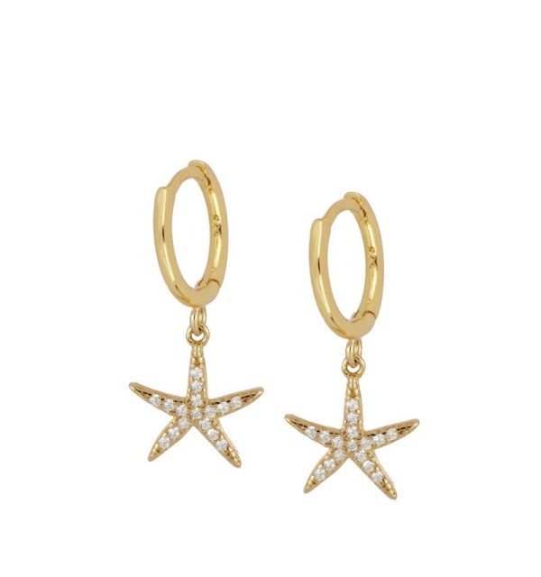 PENDIENTES DARYA HOOPS GOLD | Bymarta.es