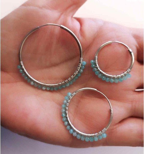 EARRING NÍOBE HOOPS SILVER | Bymarta.es