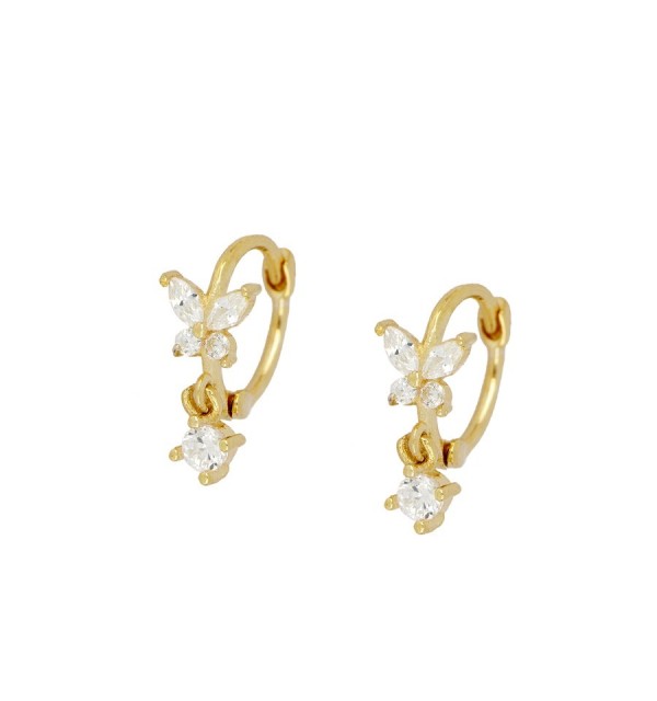 PENDIENTES JENNY HOOPS GOLD | Bymarta.es