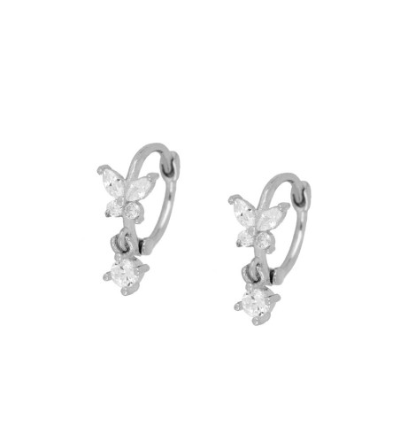 PENDIENTES JENNY HOOPS SILVER | Bymarta.es