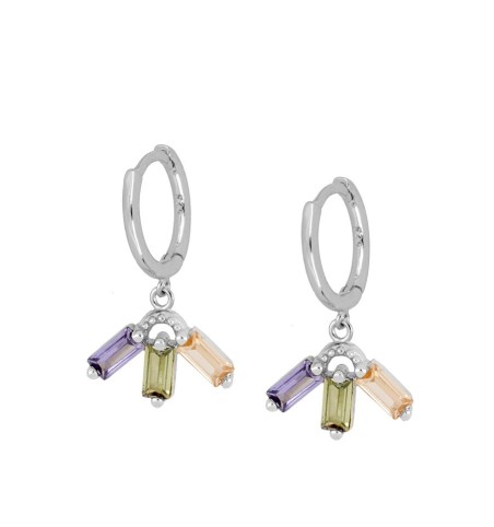 EARRING MEREDITH HOOPS SILVER | Bymarta.es