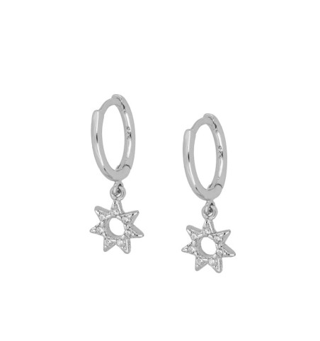 PENDIENTES ELIA HOOPS SILVER | Bymarta.es