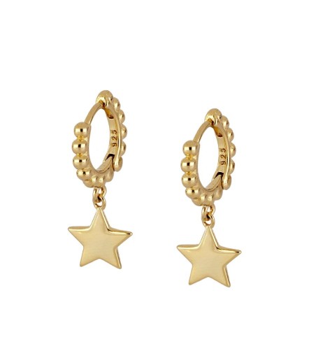 EARRING ALHENA HOOPS GOLD | Bymarta.es