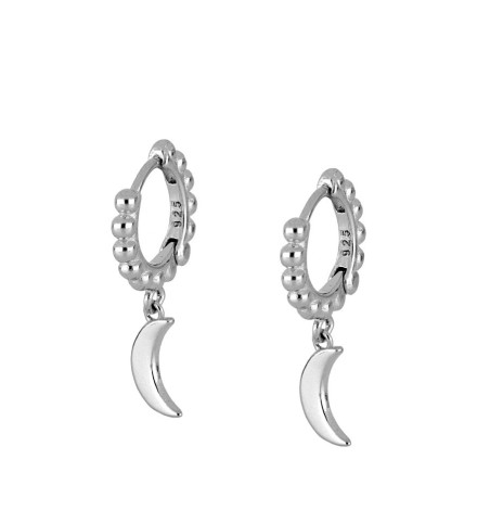 PENDIENTES SHADOW HOOPS SILVER | Bymarta.es