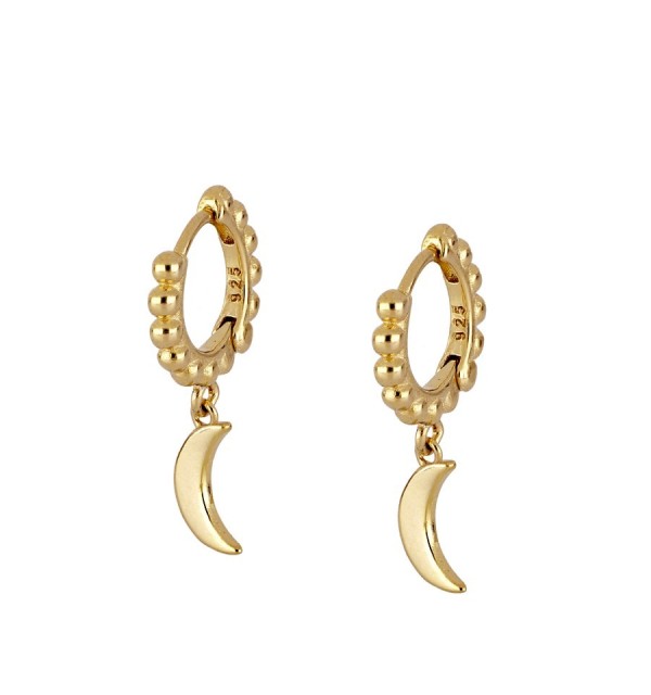 EARRING SHADOW HOOPS GOLD | Bymarta.es