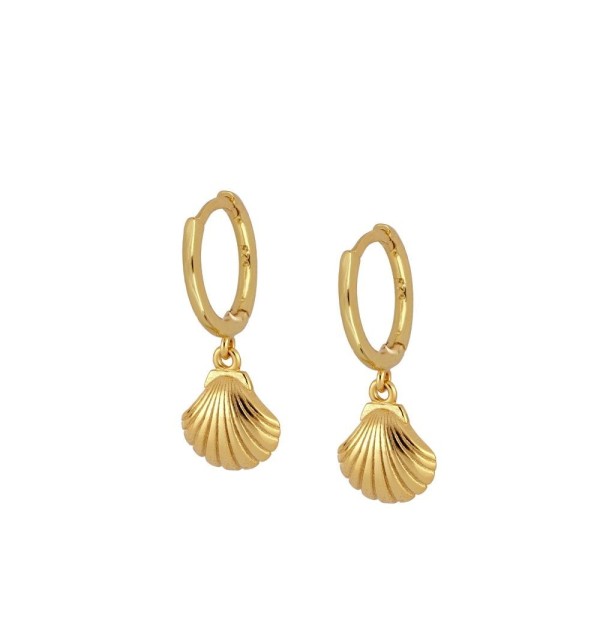PENDIENTES GORGINA HOOPS GOLD | Bymarta.es