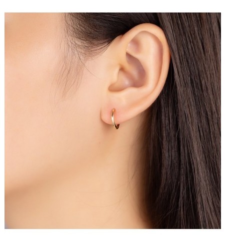 PENDIENTES SIMPLE HOOPS GOLD | Bymarta.es