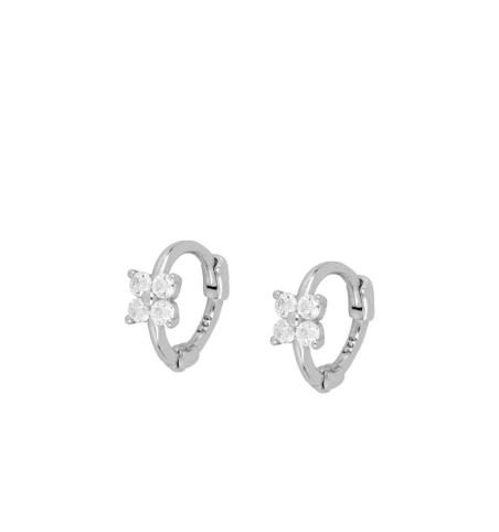 EARRING ADA HOOPS SILVER | Bymarta.es