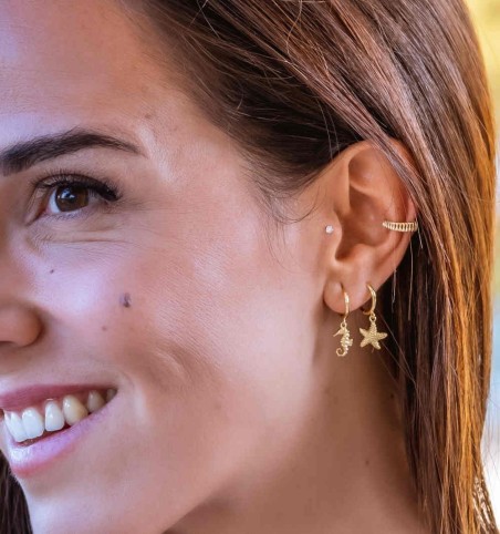 EARRING DENISE HOOPS GOLD | Bymarta.es