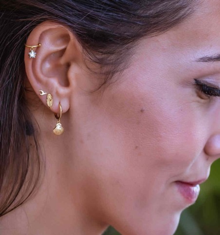 PENDIENTES GORGINA HOOPS GOLD | Bymarta.es