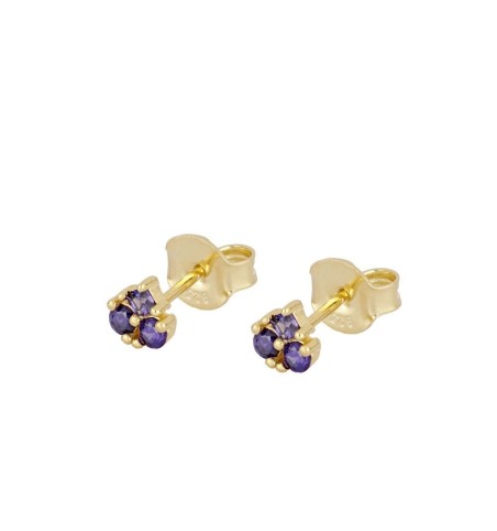 PENDIENTES FIONA LILAC GOLD | Bymarta.es