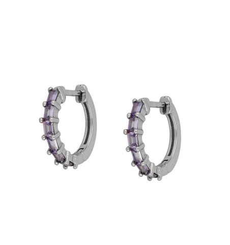 EARRING INÉS LILAC SILVER | Bymarta.es