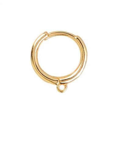 EARRING SIMPLE WITH HOOPS GOLD | Bymarta.es