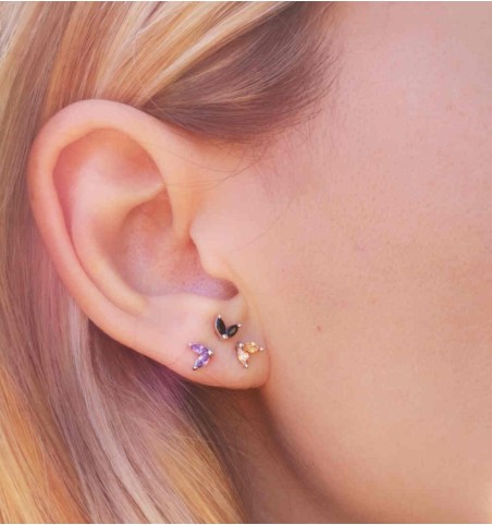 PENDIENTES CELIA LILAC SILVER | Bymarta.es
