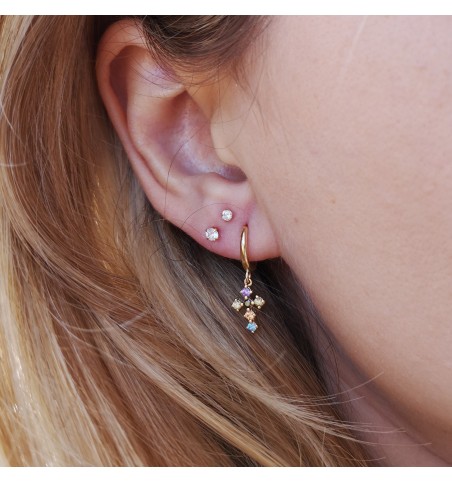 EARRING RAJAB HOOPS GOLD | Bymarta.es