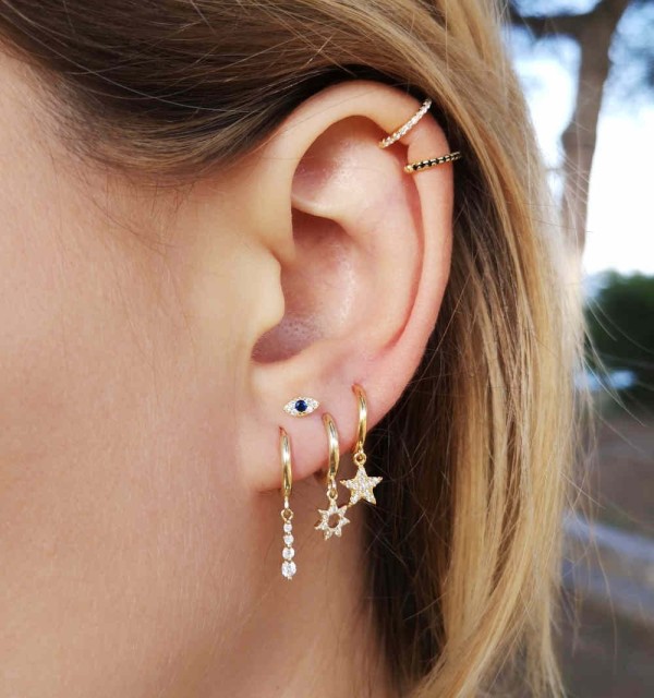 PENDIENTES ELIA HOOPS GOLD | Bymarta.es