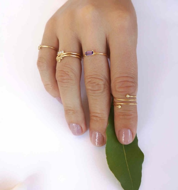 RING ALIDA LILAC GOLD | Bymarta.es
