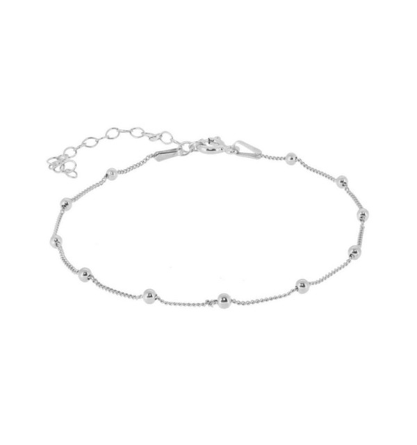 TOBILLERA  BOLITAS SILVER | Bymarta.es