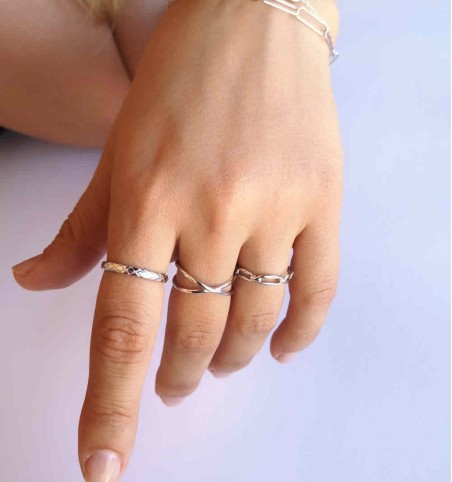 ANILLO INFINITO ABIERTO SILVER | Bymarta.es