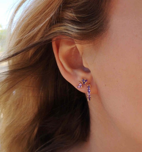 EARRING INÉS LILAC GOLD | Bymarta.es