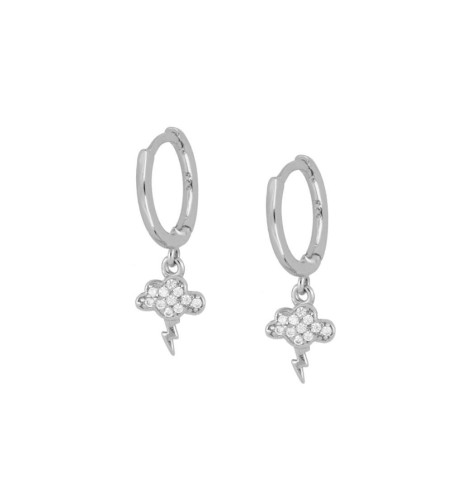 PENDIENTES GALE HOOPS SILVER | Bymarta.es