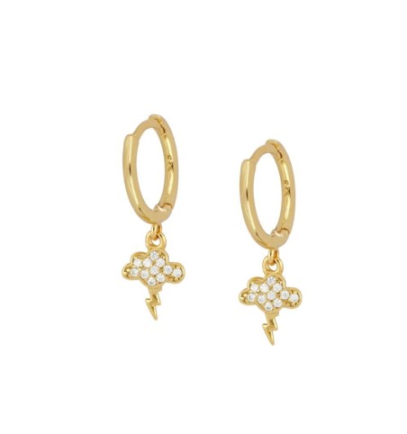 EARRING GALE HOOPS GOLD | Bymarta.es