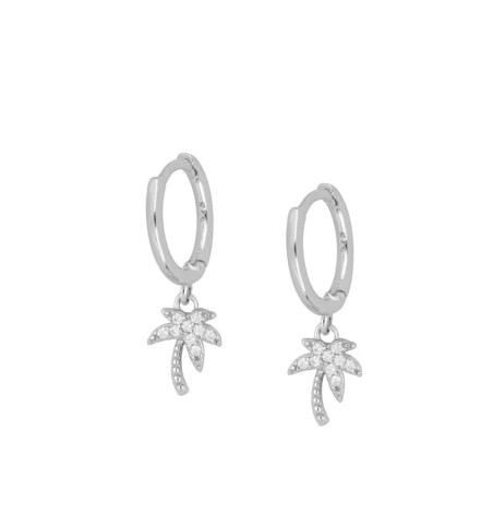 EARRING TROPIC HOOPS SILVER | Bymarta.es