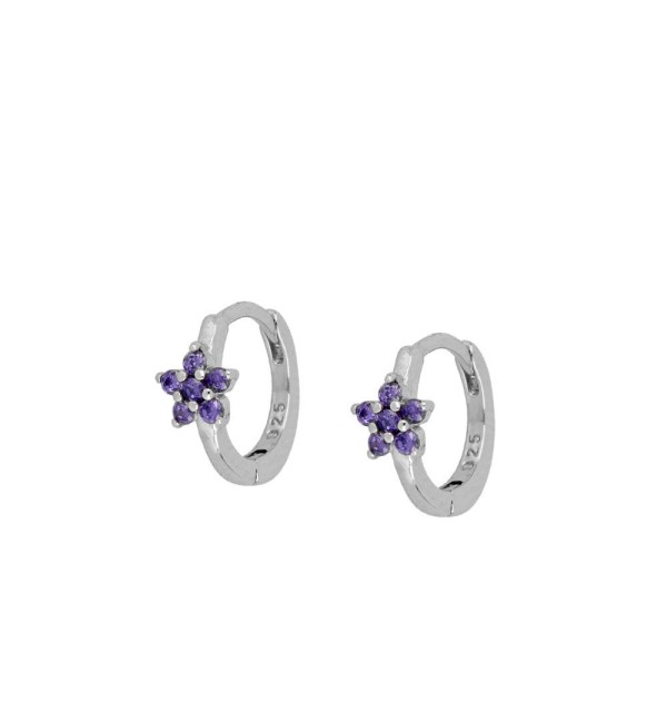 EARRING JULIETTE LILAC SILVER | Bymarta.es